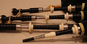 A classic set of Highland pipes with real ivory mounts are increasingly at risk of being confiscated by US Customs authorities. Drones_small