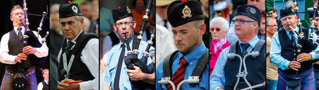 Ross Harvey, Gordon Brown, Andrew Hayes, Brendan Kelly, Jim Kilpatrick and Roddy MacLeod will perform at Pipes+Drums 2016, on August 9th at 2 pm.