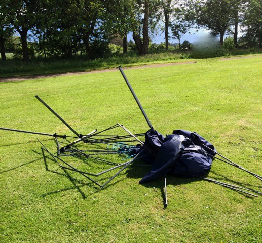 The remains of the Thornton judges' tent.