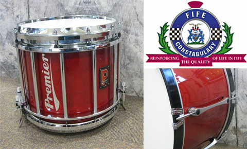 Updated: Premier signs Fife Constabulary; ships new pipe band drums, three models of snare sticks