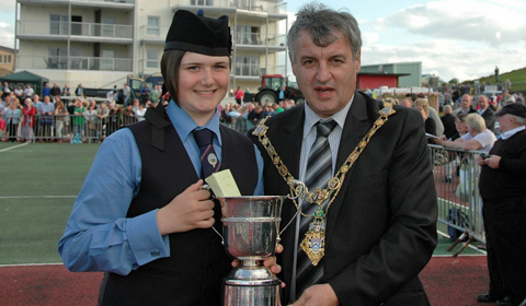 Cullybackey piper achieves possible record at age 13