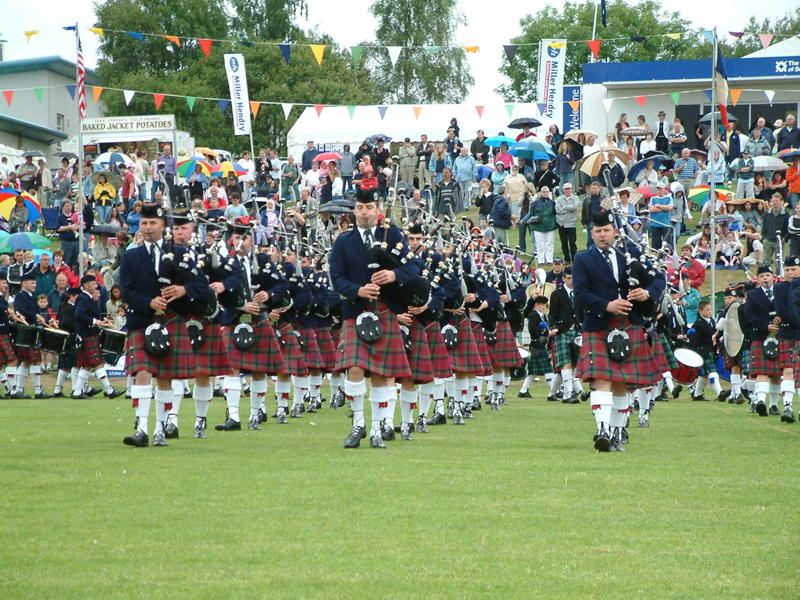 Vale of Atholl performing at Crieff Highland Games in 2014.