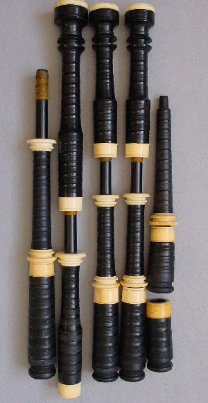 'Don't rush to name them': this unidentified ebony set, circa 1850s, owned by the author, is one of the best sets of pipes he has ever played, yet their maker remains a mystery – a mystery that should be treasured as such.