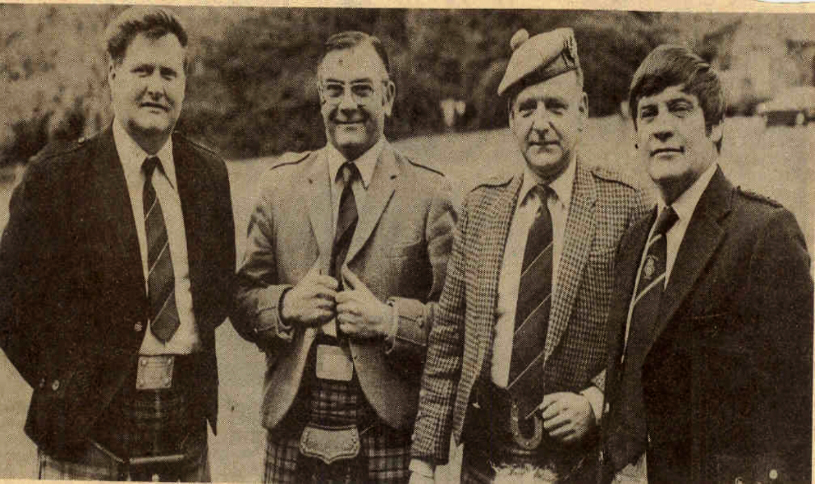 John MacDougall (far left) with Hugh MacCallum, John D. Burgess and Iain MacFadyen c.1979.