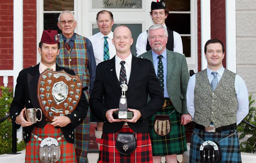 Senior contestants at the 2016 100 Guineas: front row L-R: Thomas Fuller, Richard Payn, Brian Mulhearn, Nick Taitz; back row: Cyril Hall, Des Plint, Stuart Hobson.