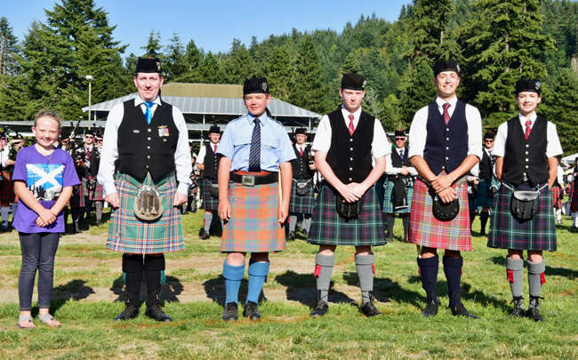 2016 BCPA Grand Aggregate Solo Drumming winners (L-R): Robyn Watts, Dean Jones, Blake Prescott, Robert Graham, Bryce Kreger, Bridget Hall.