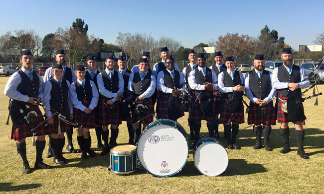 Members of the 2016 South African Champions and Champion of Champions Benoni MacTalla.