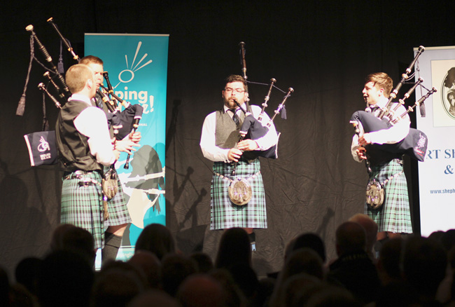 Inveraray & District, winners of the 2016 International Quartet Competition at Piping Live! (L-R): Daniel McDermott, (leader), Eric Ouellette, Ross Miller and Jamie Elder.