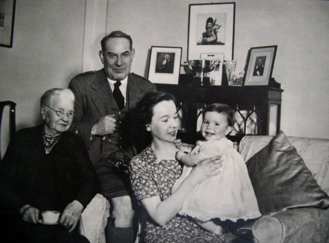 Four generations of Willie Ross's family, and the only known photo of Mary Collie (left), Ross's mother, with him, his daughter, Cecily, and his granddaughter.