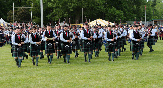 78th Highlanders (Halifax Citadel) march off victorious at Georgetown.