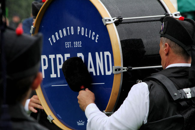 Sean Allan in his last contest with the Toronto Police, at the 2017 World's.