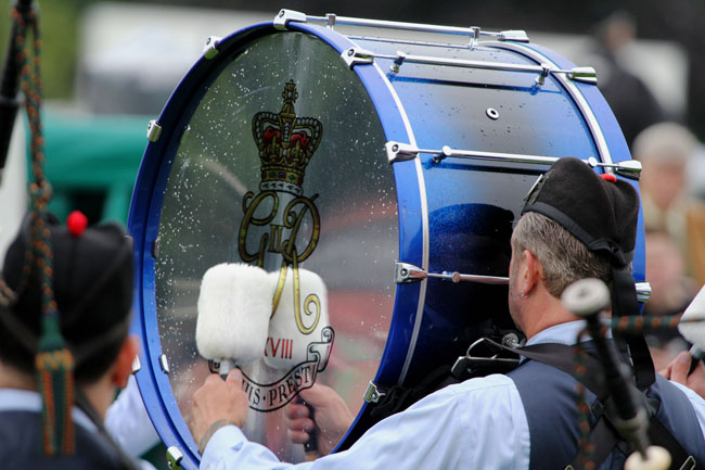 Johnny Row in his last contest with the 78th Fraser Highlanders, at the 2017 World's.