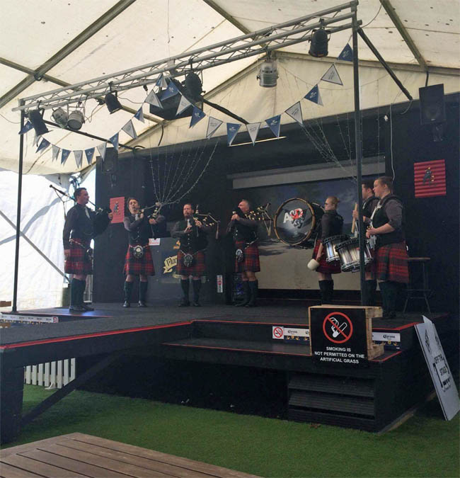 Auckland & District on stage at the Auckland Mini-Band Competition.