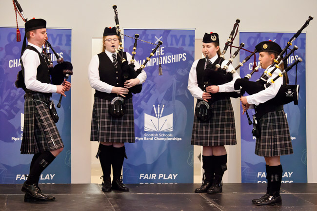 A quartet in the 2017 Scottis Schools Championships.