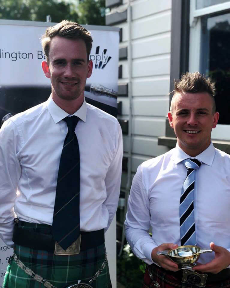 Northcote Invitational champion Liam Kernaghan (right) with Blair Hodson, who also played in the event.