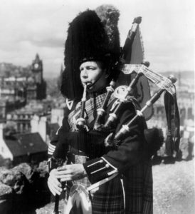Sandy Hain, Pipe-Major 1st Batallion Black Watch, 1950.