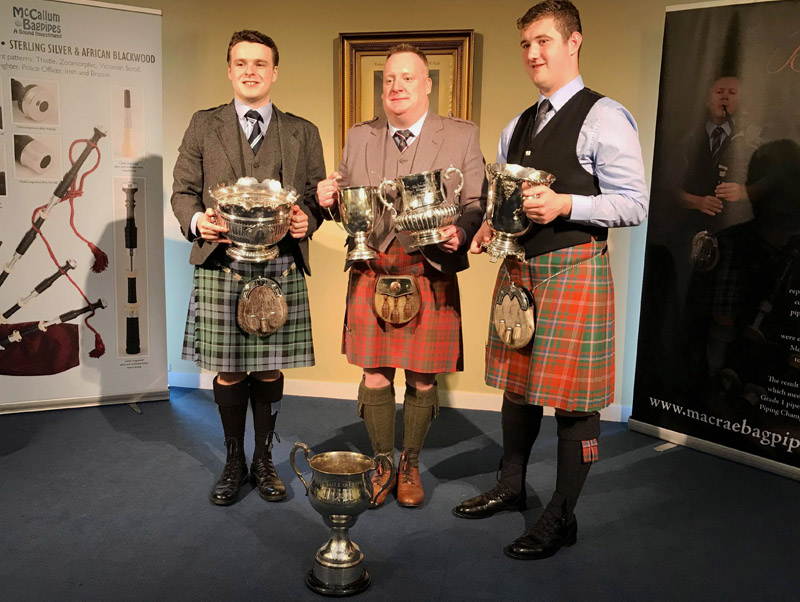 Winners at the 2018 SPA (L-R): John Dew, Gordon McCready and Cameron MacDougall