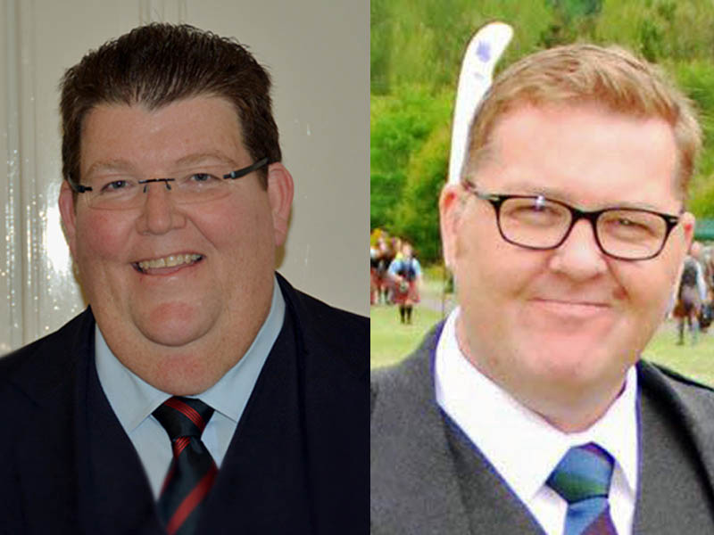 MacPhee and Brown on the pen at Maxville