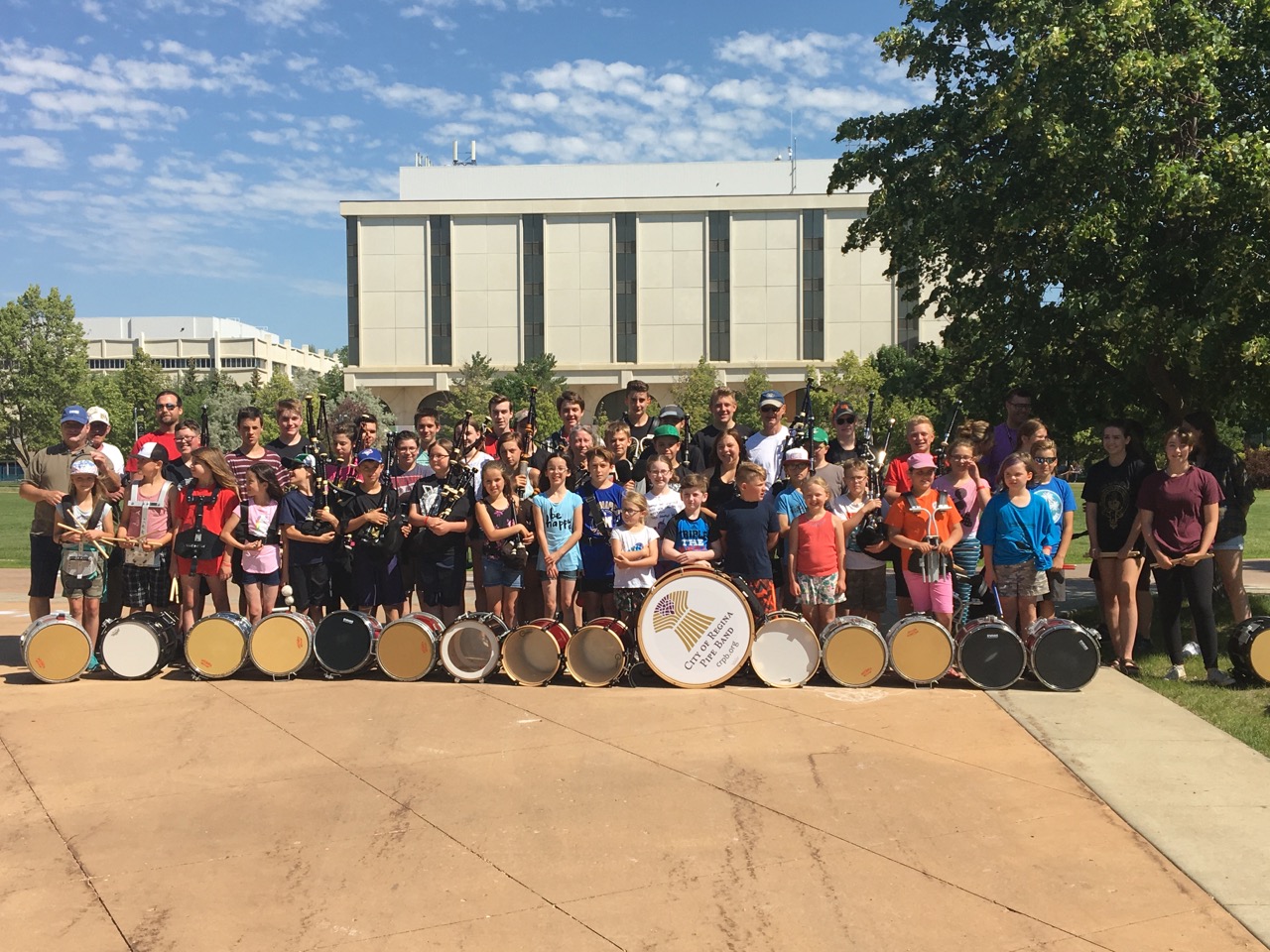 Students and staff at the 2018 school.