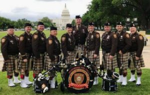St. Louis County Police Pipes & Drums in less stressful circumstances in Washington.