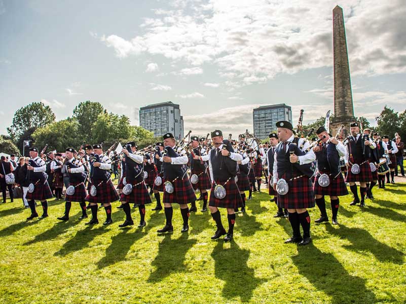 The sun is expected to beat down on Glasgow Green for the next two days.