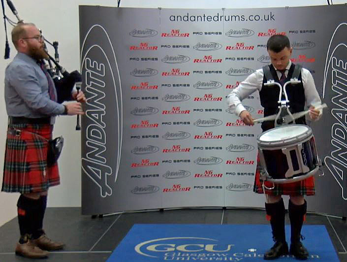 Gareth McLees competing at the 2019 World Solo Drumming, where he placed second.