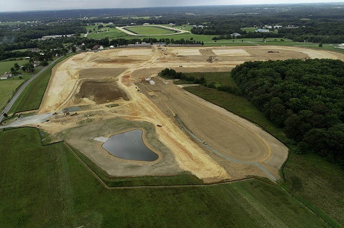 Elkton racetrack, site of the Colonial Highland Gathering, under renovation.
