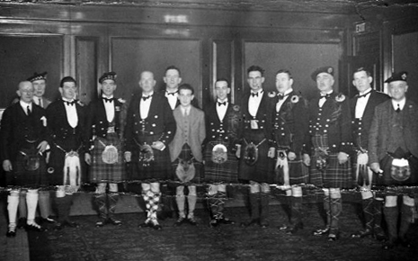 Members of the Scottish Pipers Association, 1936.