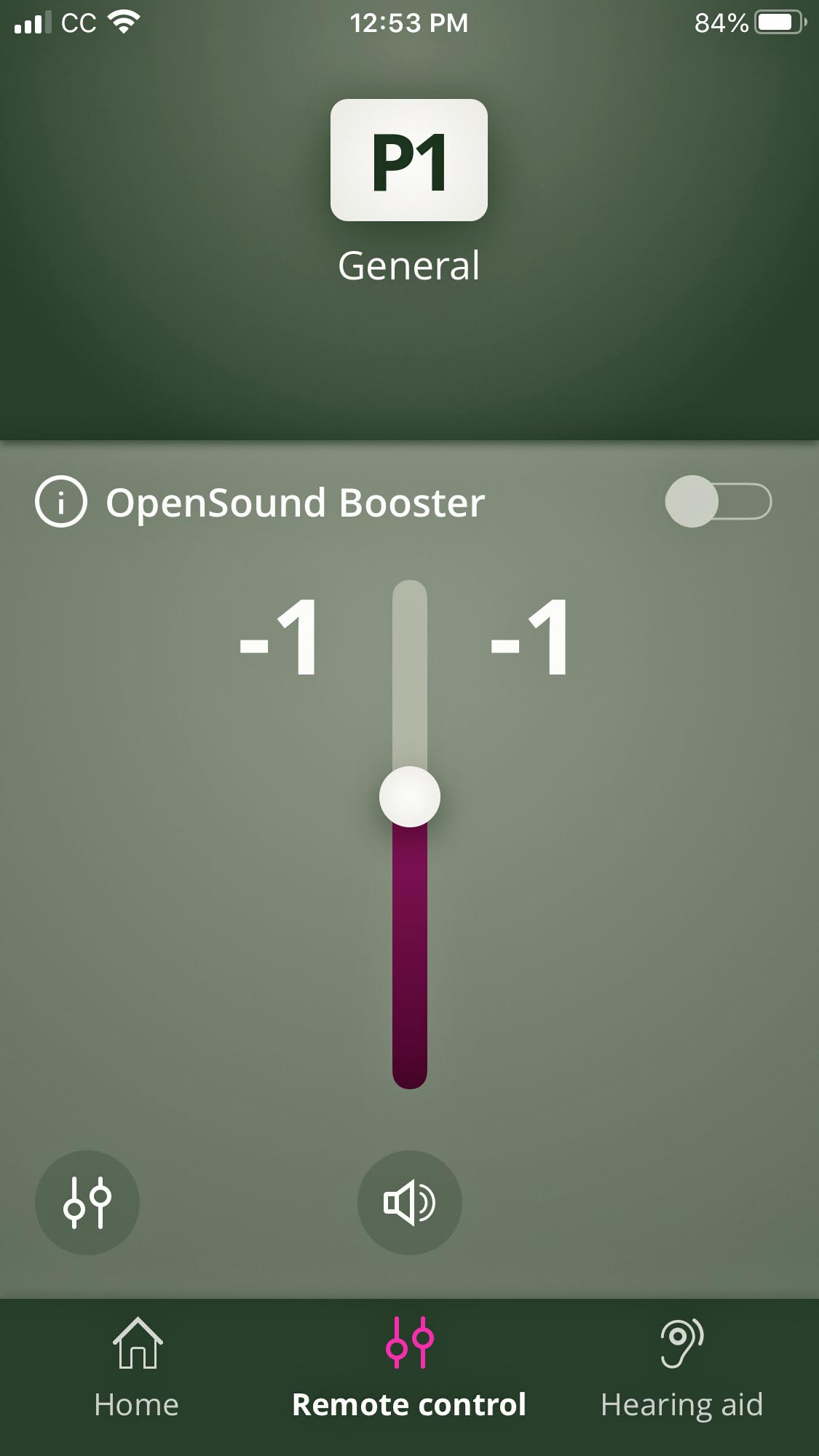 The easy-to-use mobile app screen.