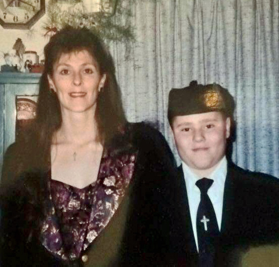 Gail Brown and her son, Blair, in the 1990s.