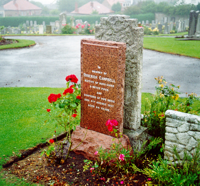 Roddie Campbell's gravesite at Liberton Cemetery, Edinburgh.