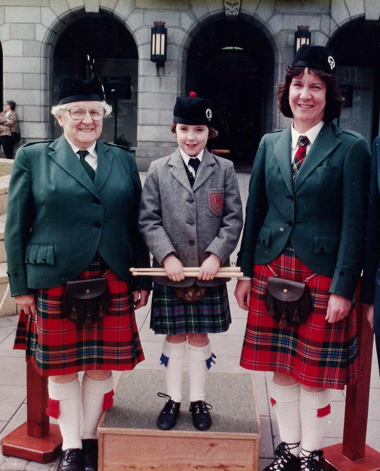 A wee Islay Spalding with her mother, Anne, and grandmother, Rita Stewart, at Dundee City Square.
