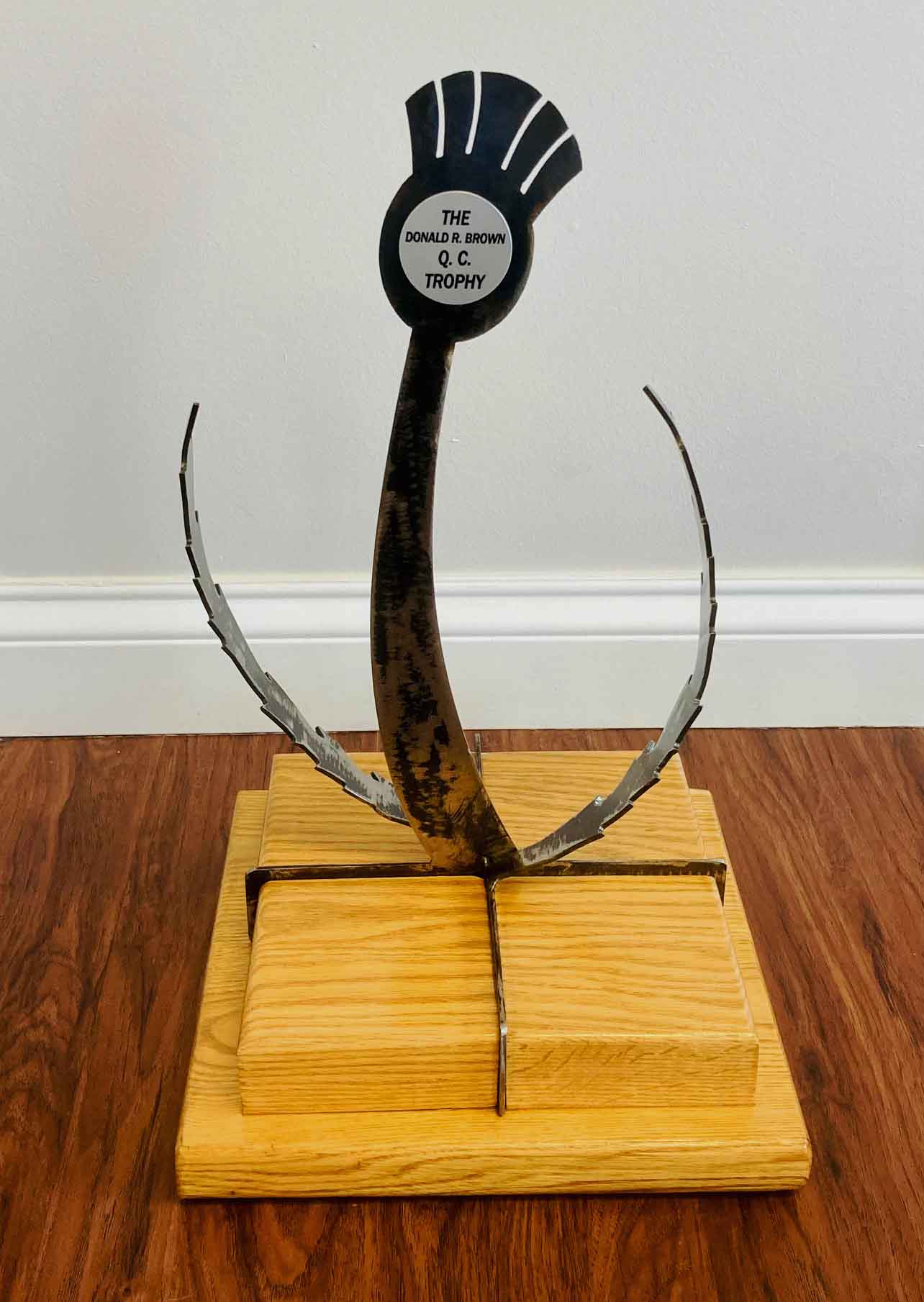 The Donald R. Brown QC Trophy for the Professional MSR at the Atlantic Canada Piobaireachd Challenge competition.