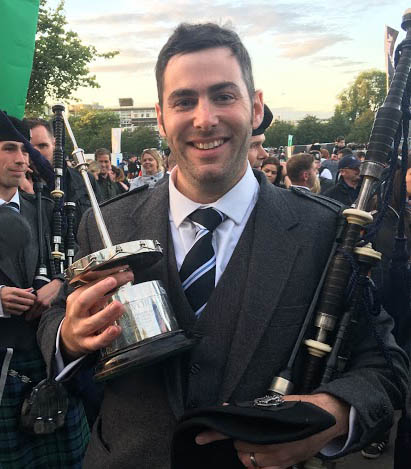 Andrew Douglas with the 2019 World Championship trophy.