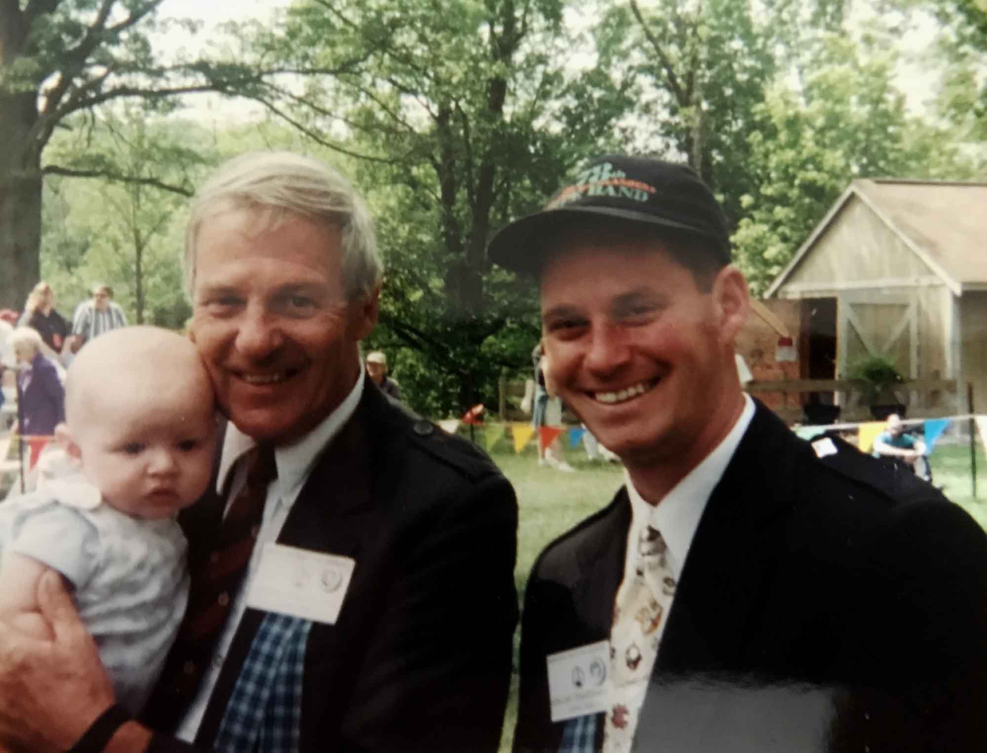Grand altogether: Liam, Roddy and Calum MacDonald, c. 1997.