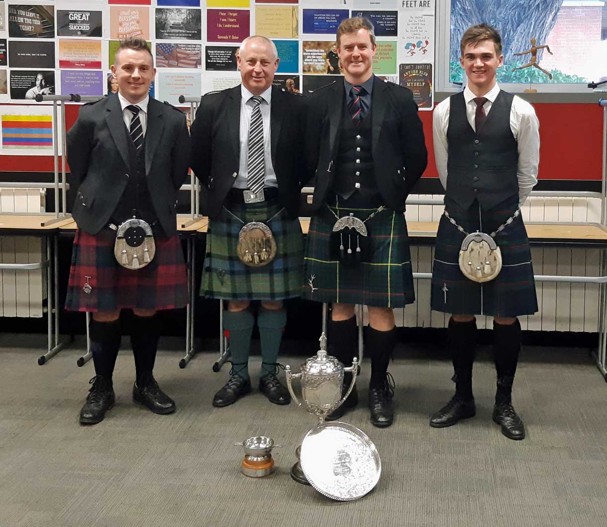 Brown Cup 2021 winners (L-R): Liam Kernaghan, Murray Mansfield, Willie Rowe, Hamish Reade