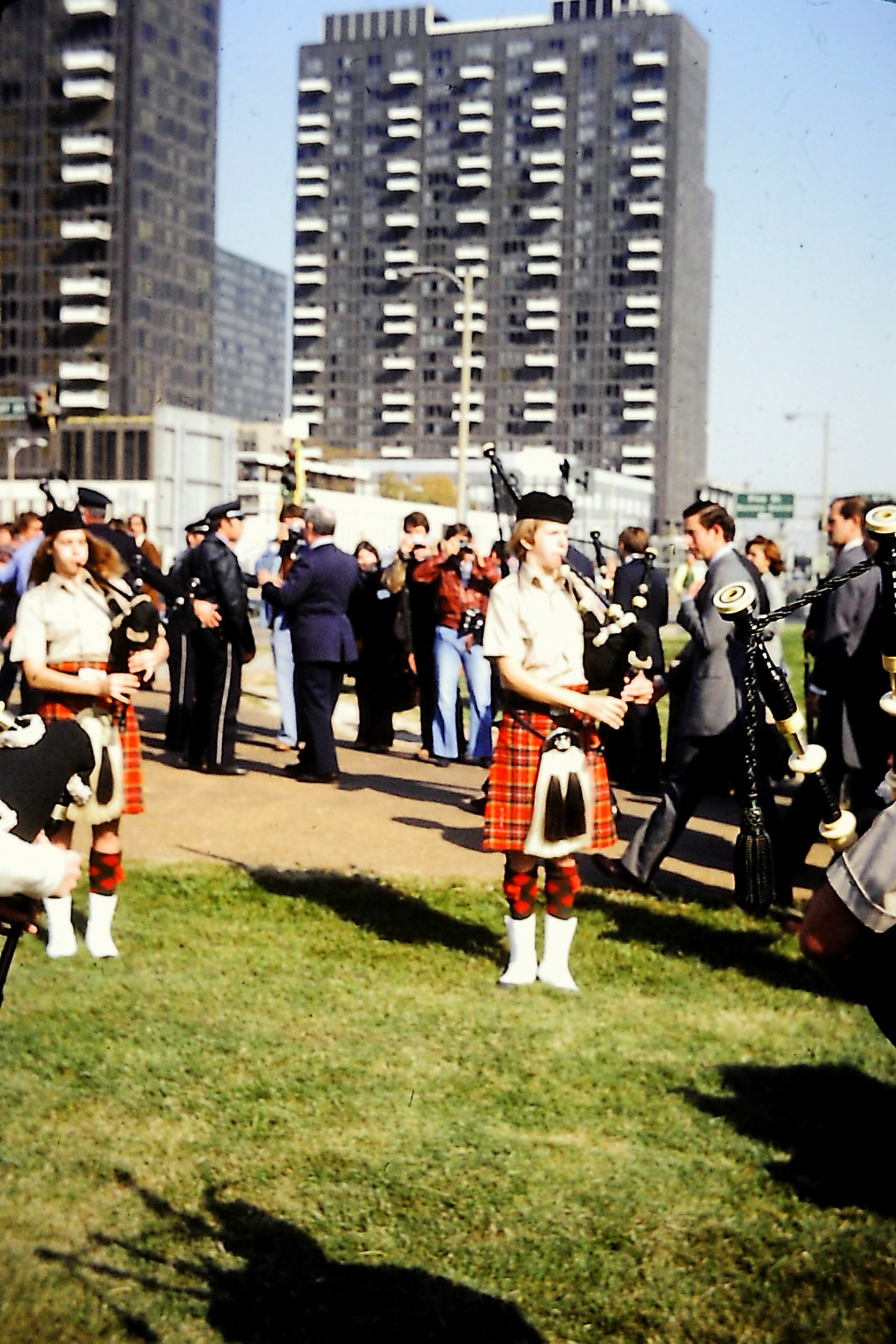 That's Prince Charles giving the royal wave to the author on a visit to St. Louis, c.1976.
