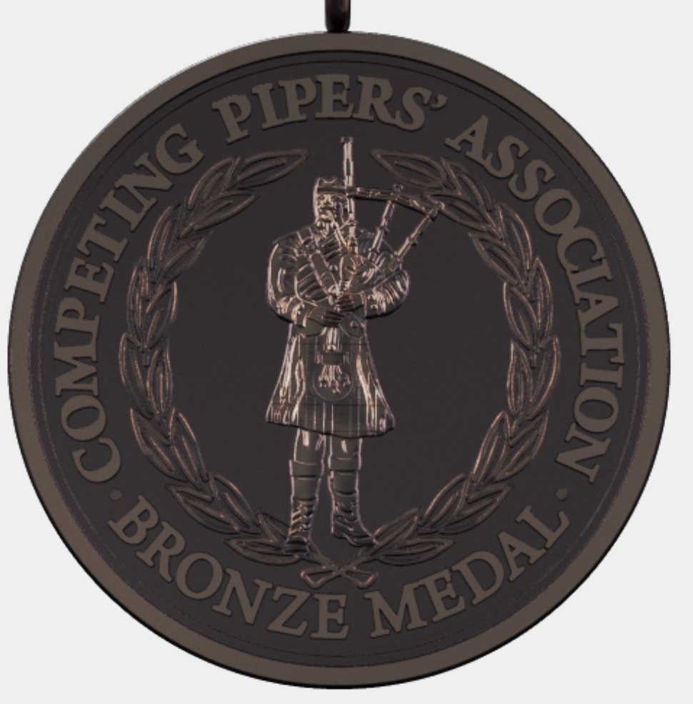 The design for the new CPA Bronze Medal for Piobaireachd.
