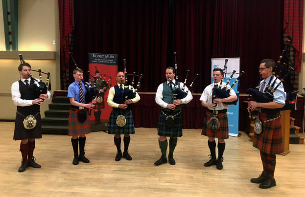 L-R: Alistair Lee, Cameron Bonar, Jori Chisholm, Alan Bevan, Gordon Conn, and Zephan Knichel.