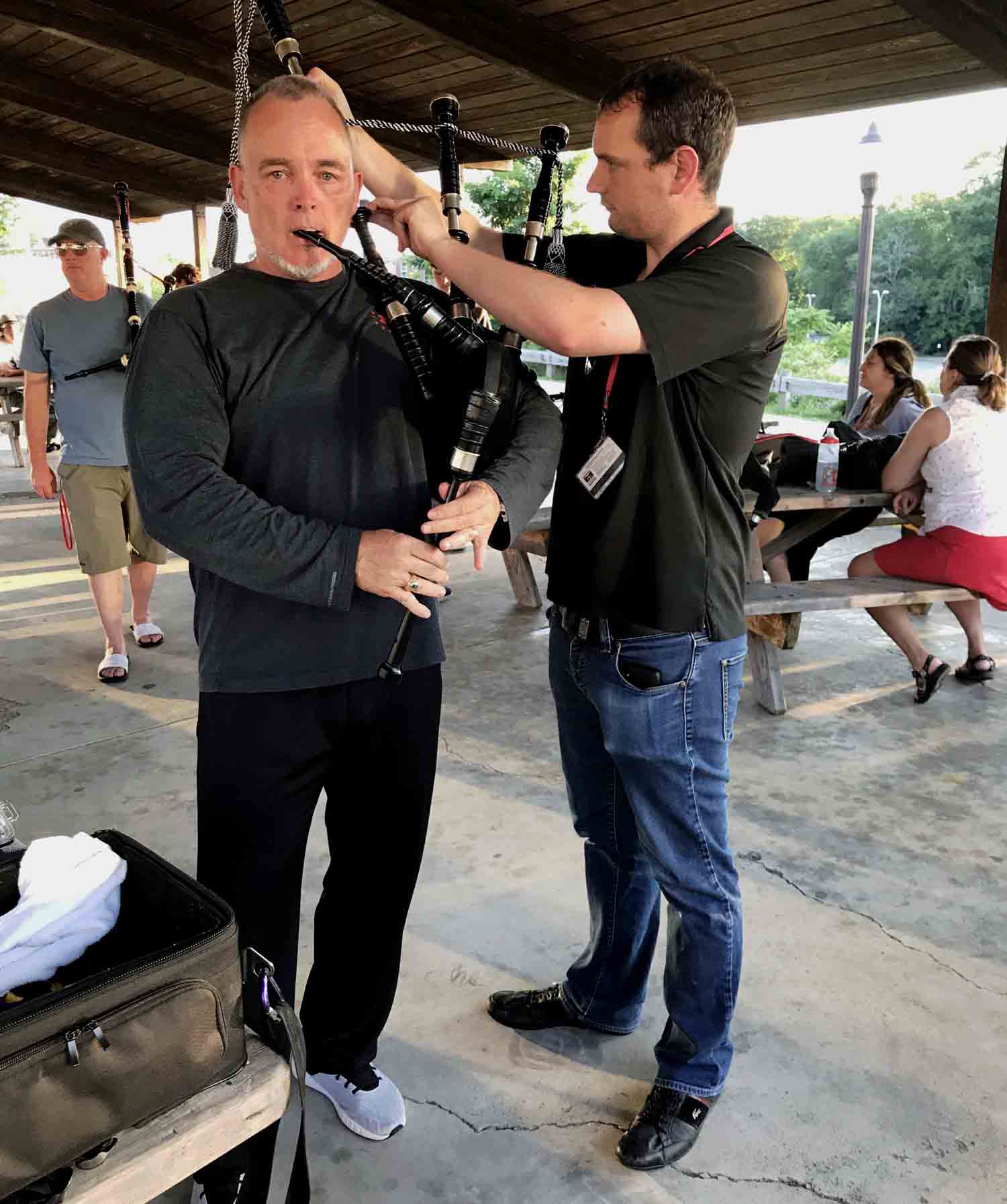 Balmoral School instructor Andrew Carlisle in action.
