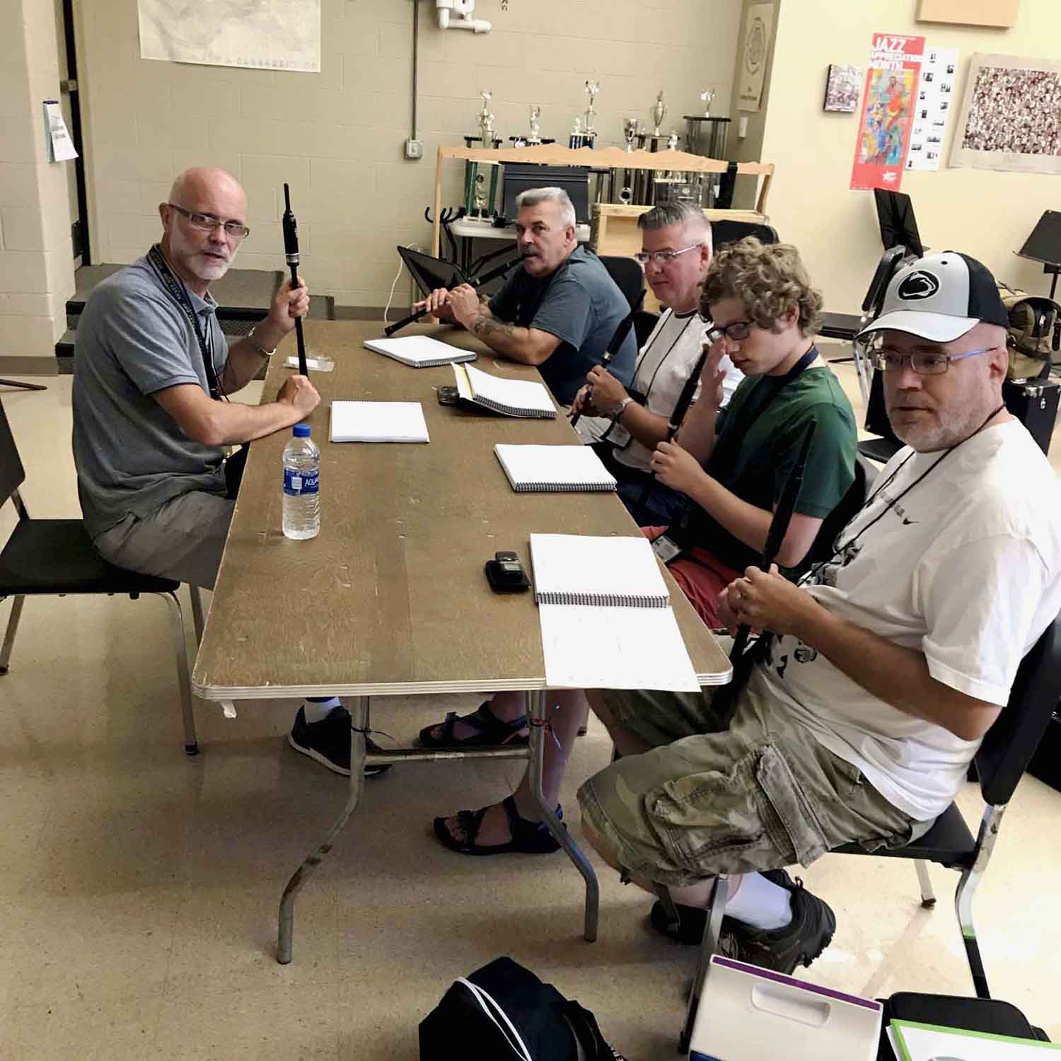 Terry Tully (left) teaches a small class.