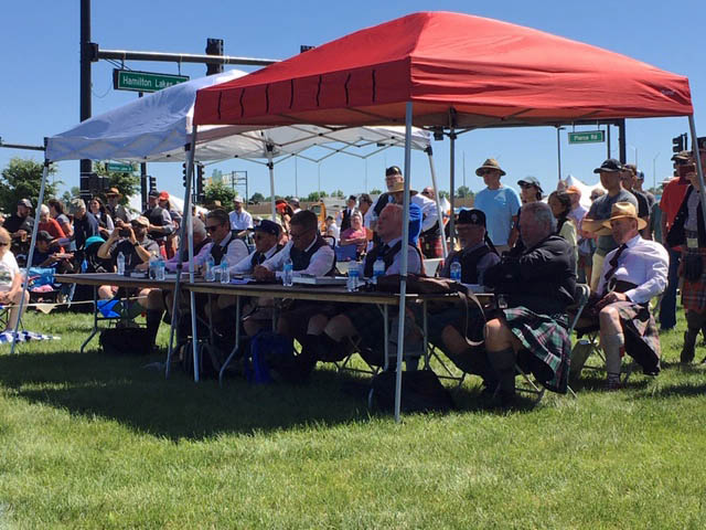 Judges at the 2022 Chicago Highland Games.
