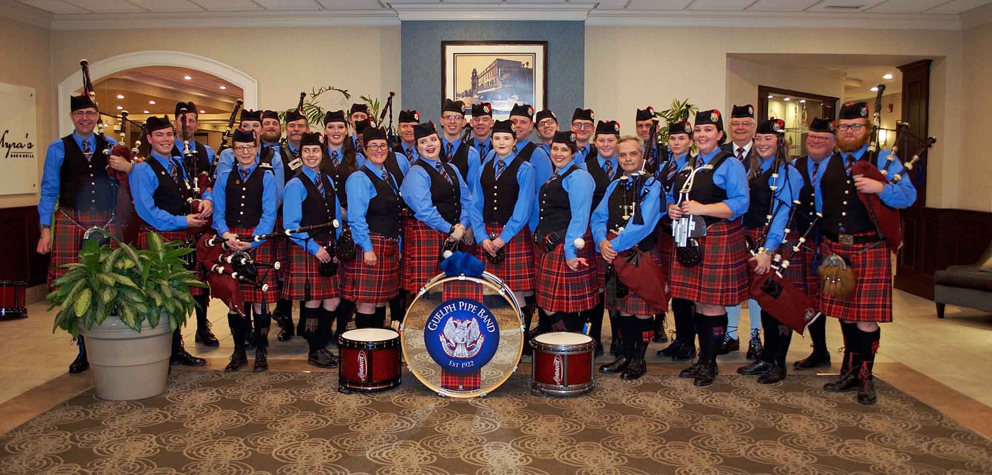 Guelph Pipe Band at the 2019 PPBSO Highland Gala where they received their Grade 4 Champion Supreme award.