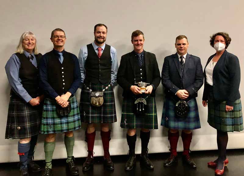 Everest Cup winners and judges (L-R): Marion Horsburgh, Callum Carn, Scott Armstrong, Willie Row, Stuart Easton, Tracey Williams.