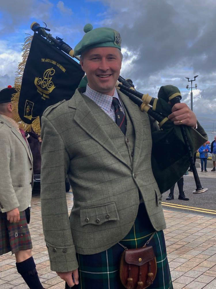 Jamie Forrester, 2022 Argyllshire gathering Highland Society of London Gold Medallist.