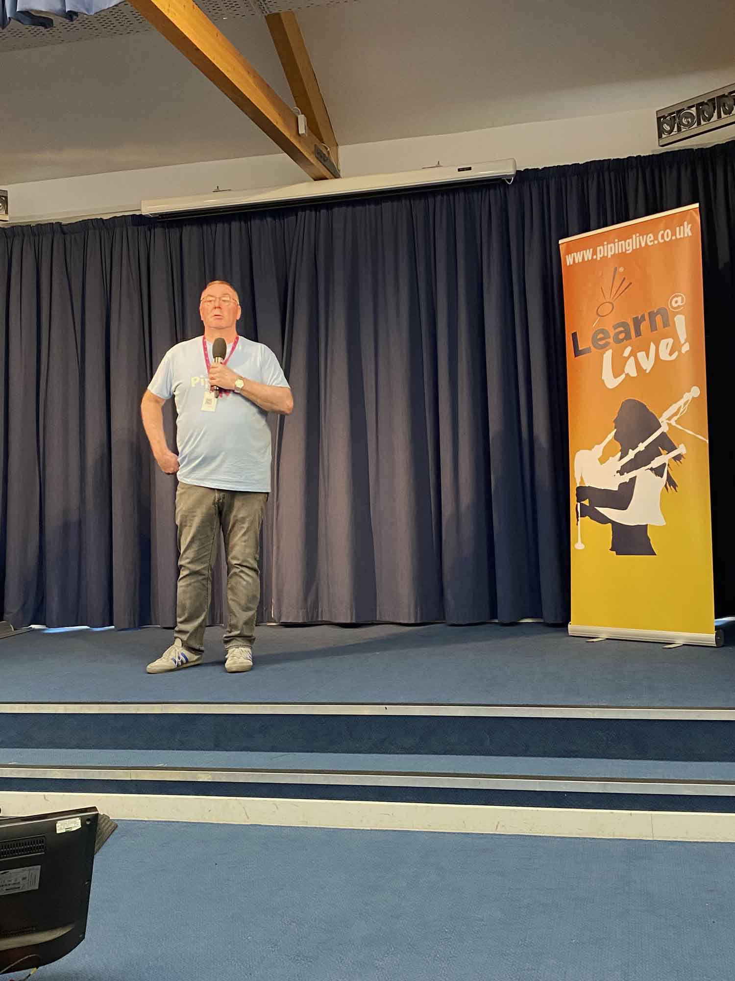Willie McCallum guides the audience through various learning sessions throughout the week of Piping Live!