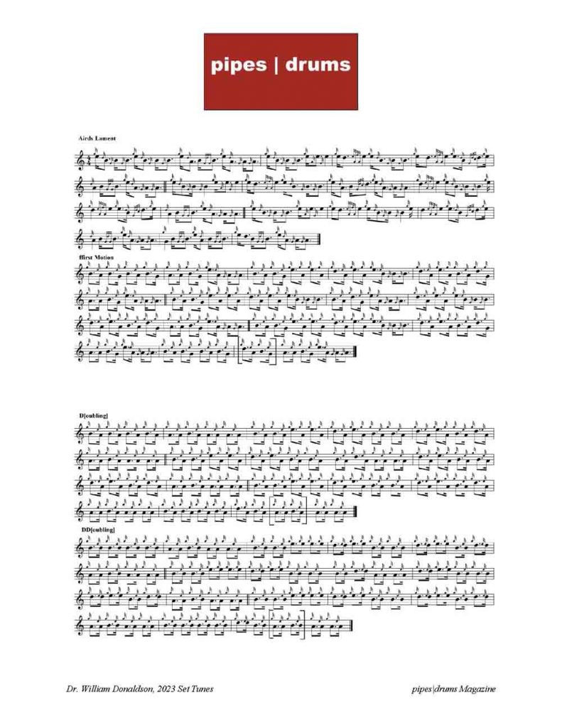2023 Set Tunes Series ‘Airds Lament’ pipesdrums