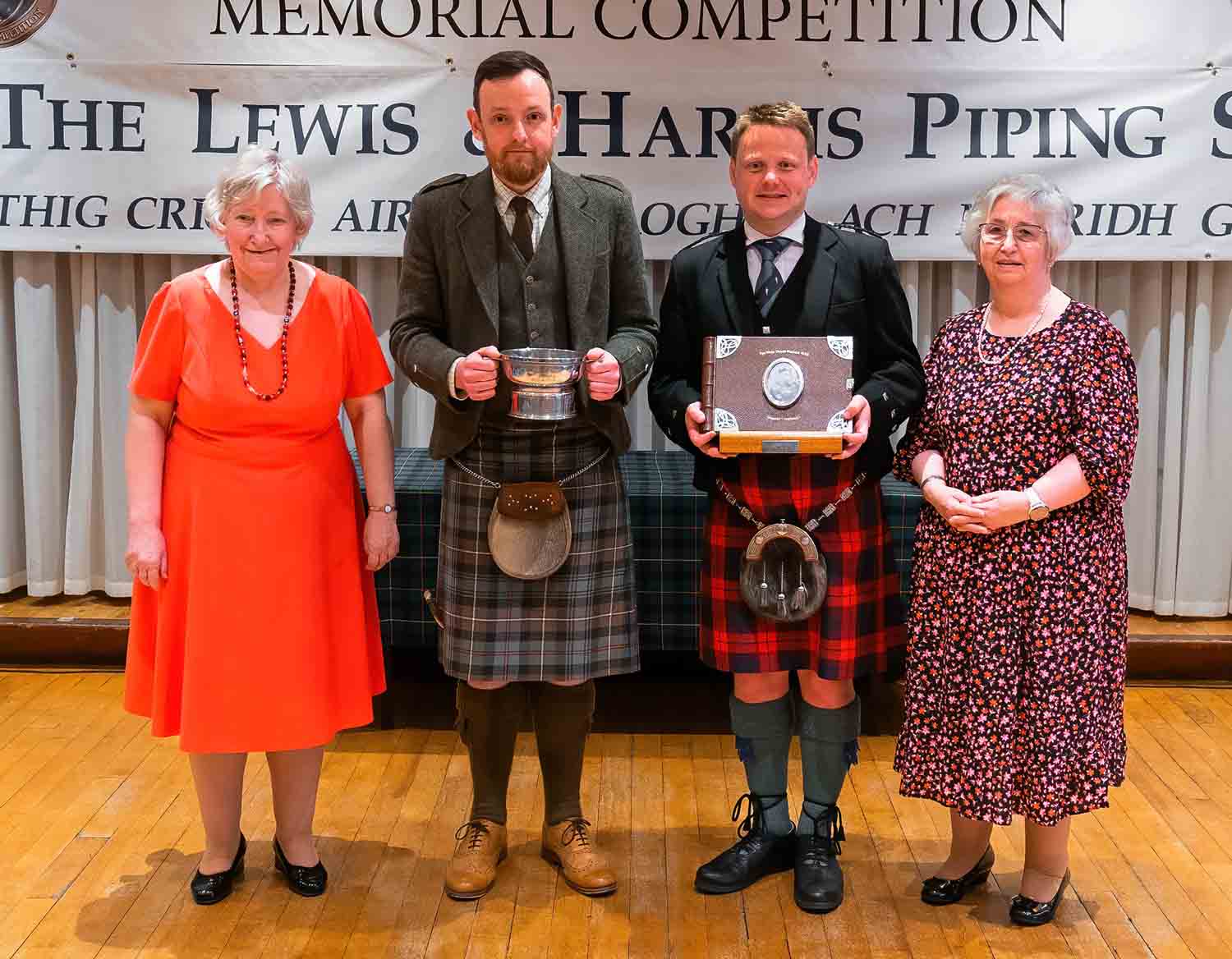 L-R: Fiona MacLeod, James Duncan MacKenzie, Callum Beaumont and Susan MacLeod.