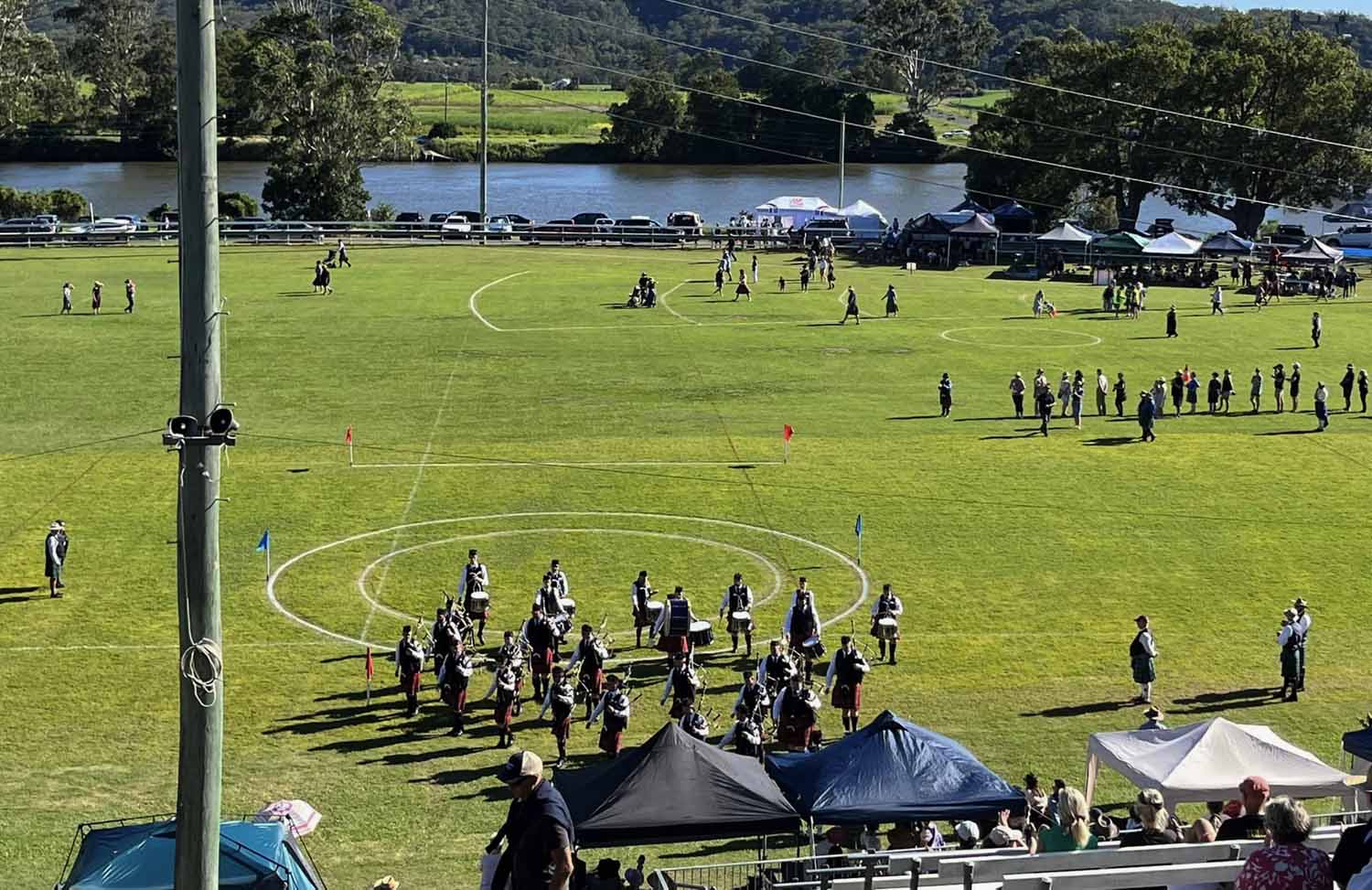 The scene at the MacLean Highland Games.