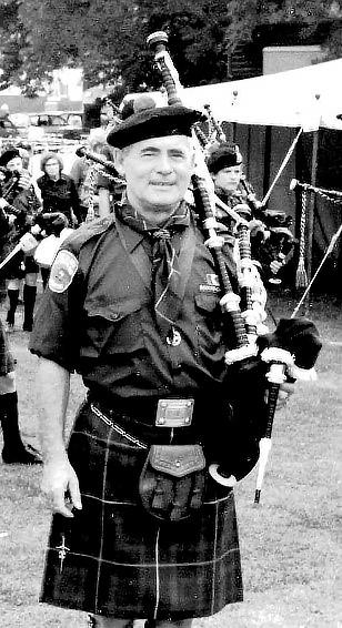 Pipe-Major Robert Fraser, founder of the Lord Selkirk Boys Pipe Band.